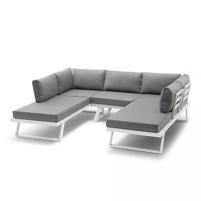 Modern Aluminum Frame Patio Furniture Sun Lounger for Garden Sofa Sectional Lounge Set