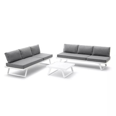 Modern Aluminum Frame Patio Furniture Sun Lounger for Garden Sofa Sectional Lounge Set