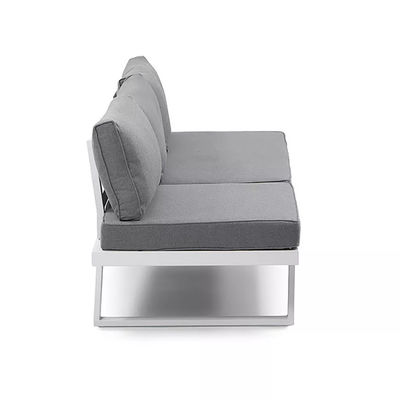 Aluminum Frame Patio Set AJUNION Modern Outdoor Furniture Daybed Sectional Lounge Set