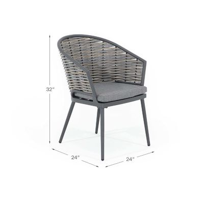 50lbs Table Weight AJUNION Luxury Restaurant Garden Furniture Mixed Wicker Chair Set