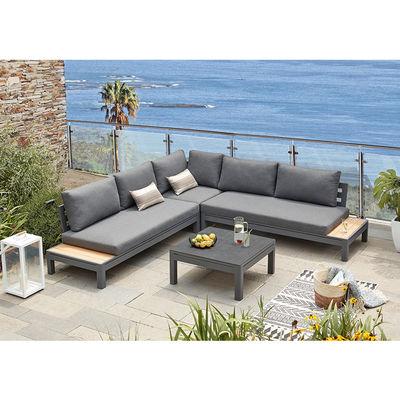 Y Mail Packing AJUNION Modern Luxury Garden Furniture L Shape Sectional Lounge Set