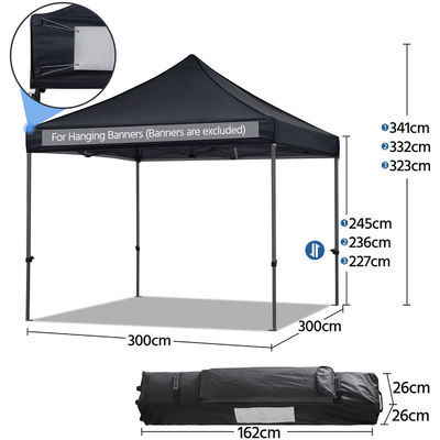 Outdoor Beach Sunshade Gazebo Tent D300 x W300 x H341cm Pop Up Canopy with Sand Bag