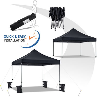 Outdoor Beach Sunshade Gazebo Tent D300 x W300 x H341cm Pop Up Canopy with Sand Bag