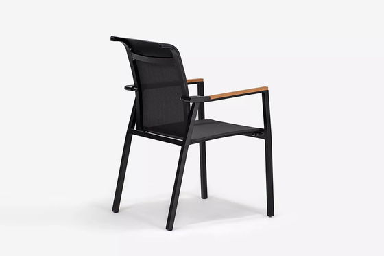 Stackable Chairs and Extendable Table AJUNION Aluminum Dining Set for Patio or Garden