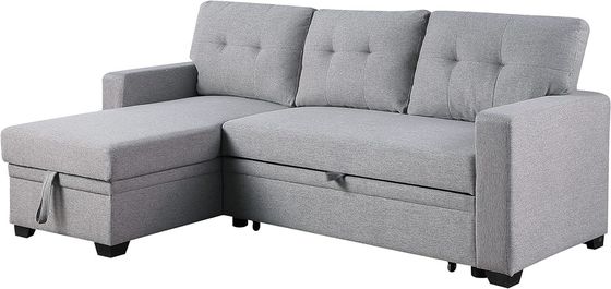 Mail Packing All Weather Fabric L Shape Sectional Sofa Bed Lounge Set with Cushions