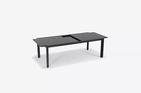 Stackable Chairs and Extendable Table AJUNION Aluminum Dining Set for Patio or Garden