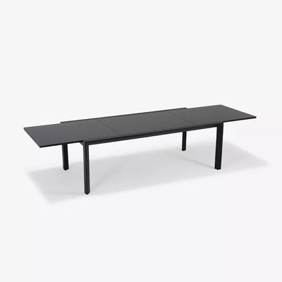 Stackable Chairs and Extendable Table AJUNION Aluminum Dining Set for Patio or Garden