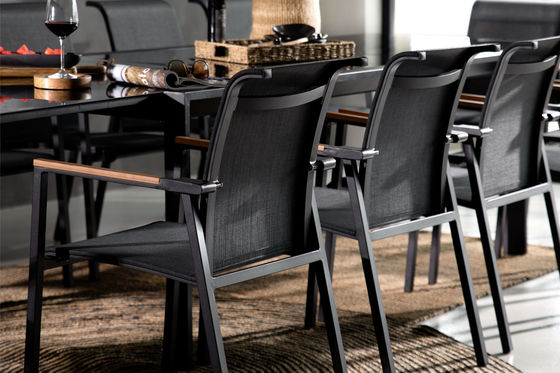 Extendable Outdoor Dining Table and Chair Set for 12 Guests by AJUNION in Garden