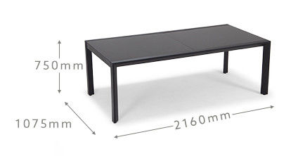 Extendable Outdoor Dining Table and Chair Set for 12 Guests by AJUNION in Garden