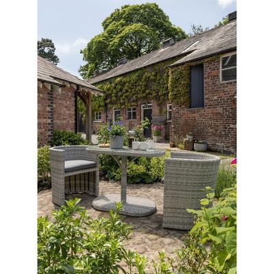 Small Space Solution Outdoor Bistro Set with W67 x D57 x H74cm Chair Size and Mail Packing