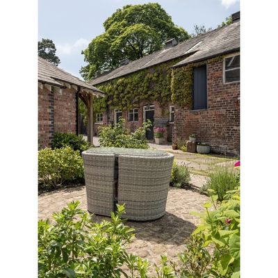Small Space Solution Outdoor Bistro Set with W67 x D57 x H74cm Chair Size and Mail Packing