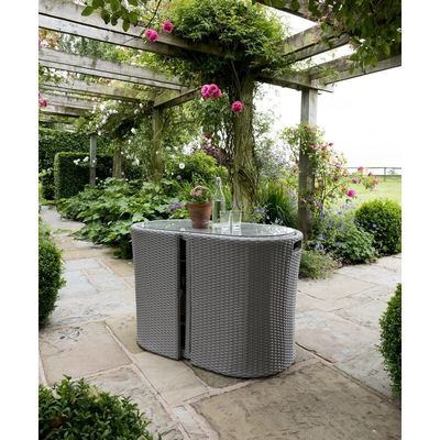 Small Space Solution Outdoor Bistro Set with W67 x D57 x H74cm Chair Size and Mail Packing