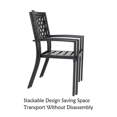 Outdoor Balcony Bistro Set Metal Garden Furniture with Foldable Design and 2 Seats
