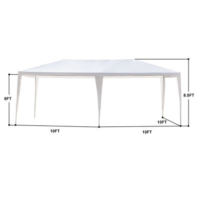 Powder Coated AJUNION 10' x 20' Outdoor Tent Canopy Gazebo Pavilion for Wedding Party