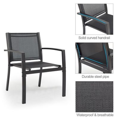 Balcony or Patio Lounge Set Metal Frame Garden Set for Outdoor 4 Seating Relaxation