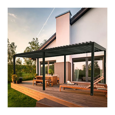Outdoor Garden Bioclimatic Metal Pergola L20xW10ft with Waterproof Louver Roof System