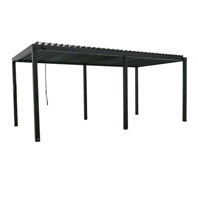 Outdoor Garden Bioclimatic Metal Pergola L20xW10ft with Waterproof Louver Roof System