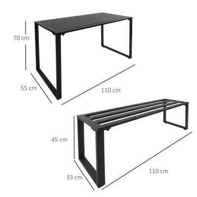 AJUNION Outdoor Furniture Set for Leisure Facilities Dining Tables Benches and Gardens