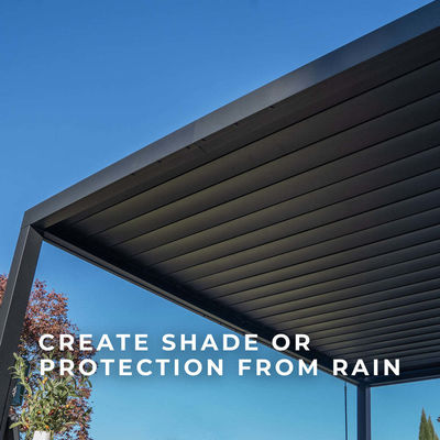 Outdoor Garden Bioclimatic Metal Pergola L20xW10ft with Waterproof Louver Roof System