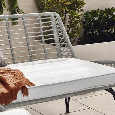 Metal Frame Garden Set 4 Seating Balcony Furniture Plastic Rattan Patio Furniture