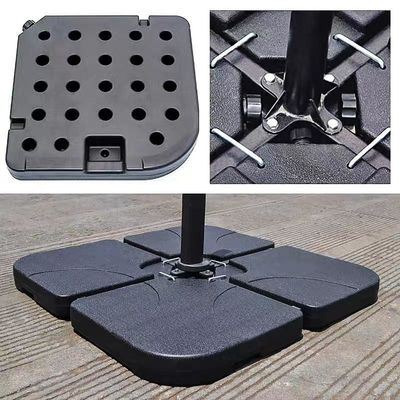 Modern Design 50L x 50W x 7.5Hcm Plastic Umbrella Base Stand with Water or Sand Filled