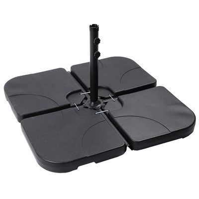 Modern Design 50L x 50W x 7.5Hcm Plastic Umbrella Base Stand with Water or Sand Filled