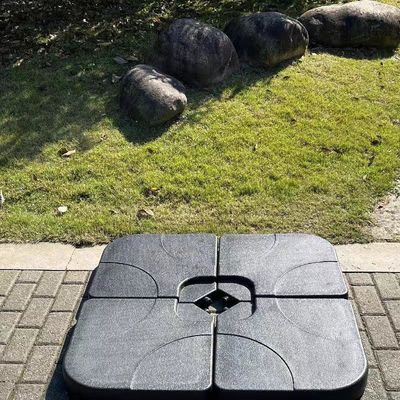 Modern Design 50L x 50W x 7.5Hcm Plastic Umbrella Base Stand with Water or Sand Filled
