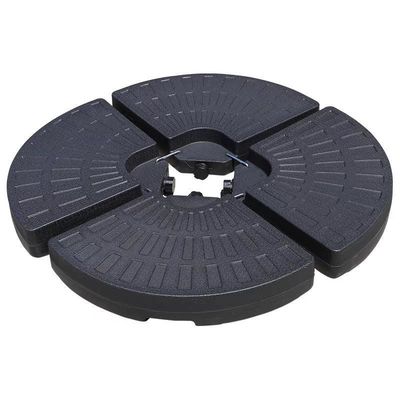 Outdoor Furniture AJUNION 4 PCs Portable Round Parasol Base with Filled Sand or Water