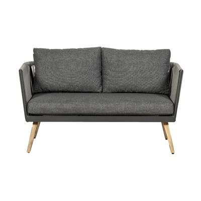 Modern Outdoor Furniture Set with Aluminum Frame and Wood Grain Finish