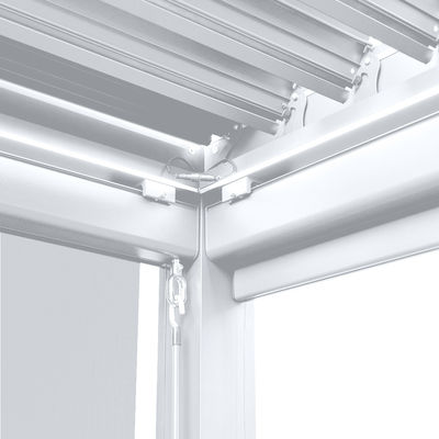 Outdoor Garden Pergola with Adjustable Aluminum Louver Roof and Bioclimatic Design