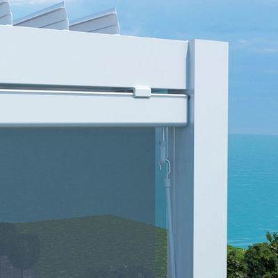 Outdoor Garden Pergola with Adjustable Aluminum Louver Roof and Bioclimatic Design