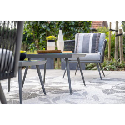 Aluminum Frame Garden Furniture Lounge Set with Coffee Table Size L60 x D60 x H39cm