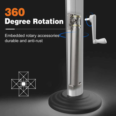 360 Degree Rotating Offset Patio Umbrella with LED Light Your Garden's Ideal Choice