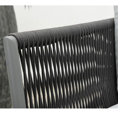 Aluminum Frame Garden Furniture Lounge Set with Coffee Table Size L60 x D60 x H39cm