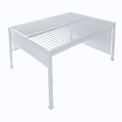 172kg Load Capacity Garden Louvered Pergola Canopy with Manual Control Aluminum Frame