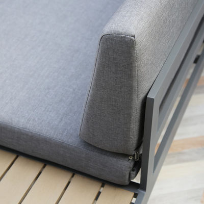 Garden Set AJUNION L Shape Sectional Sofa with UKFR Cushion and Aluminum Frame