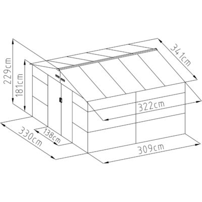 120kg Capacity Color Steel Plate Galvanized Steel Garden Building Shed with Air Vents
