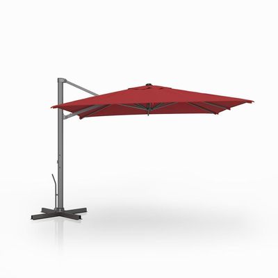 AJUNION 10ft Aluminum Luxury Patio Umbrella Auto Tilt Waterproof Parasol for Outdoor
