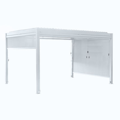 151kg Modern Outdoor Pergola with Bioclimatic Louver Roof and Screen from AJUNION