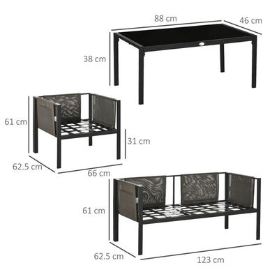 Outdoor Furniture Lounge Set AJUNION Aluminum Patio Furniture Set Specific Garden Set