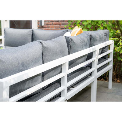 Aluminum Outdoor Dining Table Garden Furniture Set with Bench by AJUNION