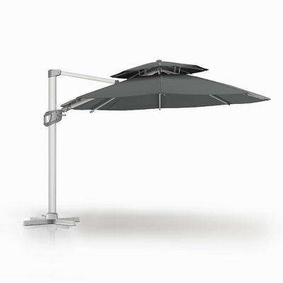 Modern Design AJUNION Commercial Outdoor Umbrella with Waterproof 2-Tier Sun Canopy