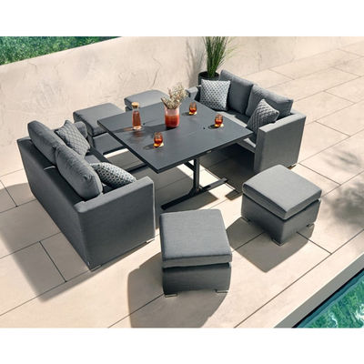 Modern Design Garden Furniture Sofa Set with Firepit Table Table Size W126 x D126 x H71cm