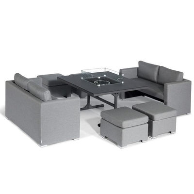 Modern Design Garden Furniture Sofa Set with Firepit Table Table Size W126 x D126 x H71cm