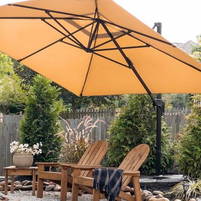 Modern Design Style 1-Tier Cantilever Umbrella for Garden Sun Shade and Protection