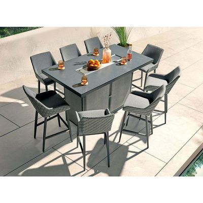 Mail Packing AJUNION All Weather Outdoor Dining Set with Firepit Table