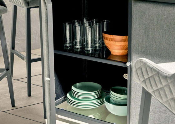 Mail Packing AJUNION All Weather Outdoor Dining Set with Firepit Table