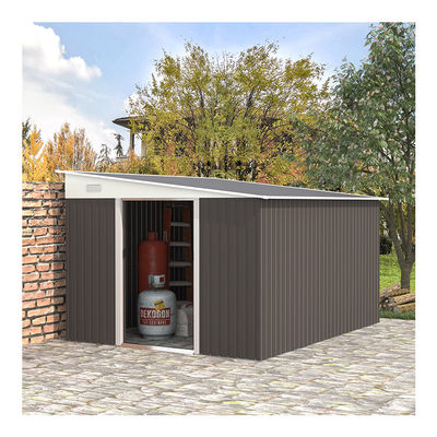 11x9ft Metal Outdoor Shed House Storage Garden Building Shed with Powder Coated Finish