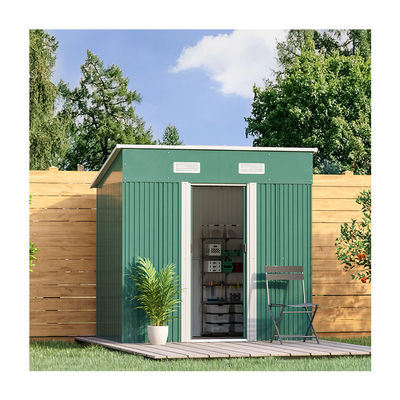 Color Steel Plate Metal Garden Storage Shed 2 Air Vent for Tools Bike Galvanized Steel