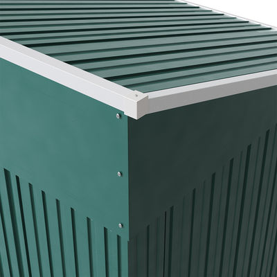Color Steel Plate Metal Garden Storage Shed 2 Air Vent for Tools Bike Galvanized Steel